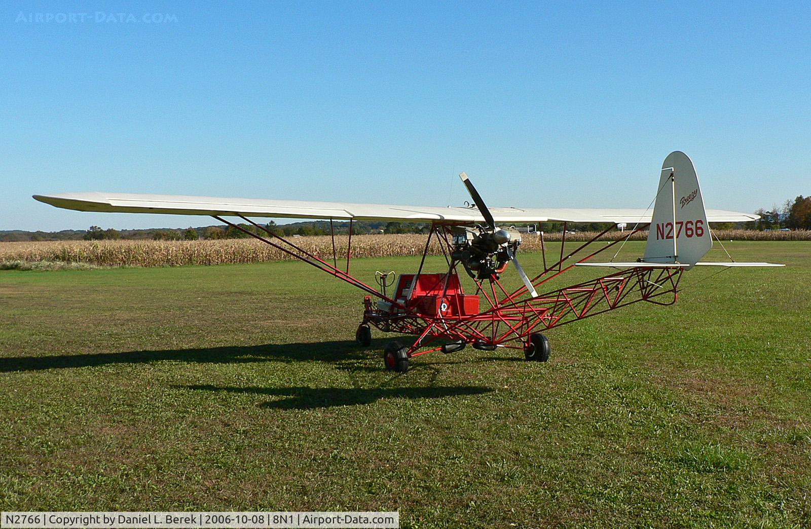 N2766, 1970 Economos BREEZY GE-1 C/N GE-1, The name of this aircraft says it all! This one is owned and operated by the Golden Age Air Museum, Bethel, PA.