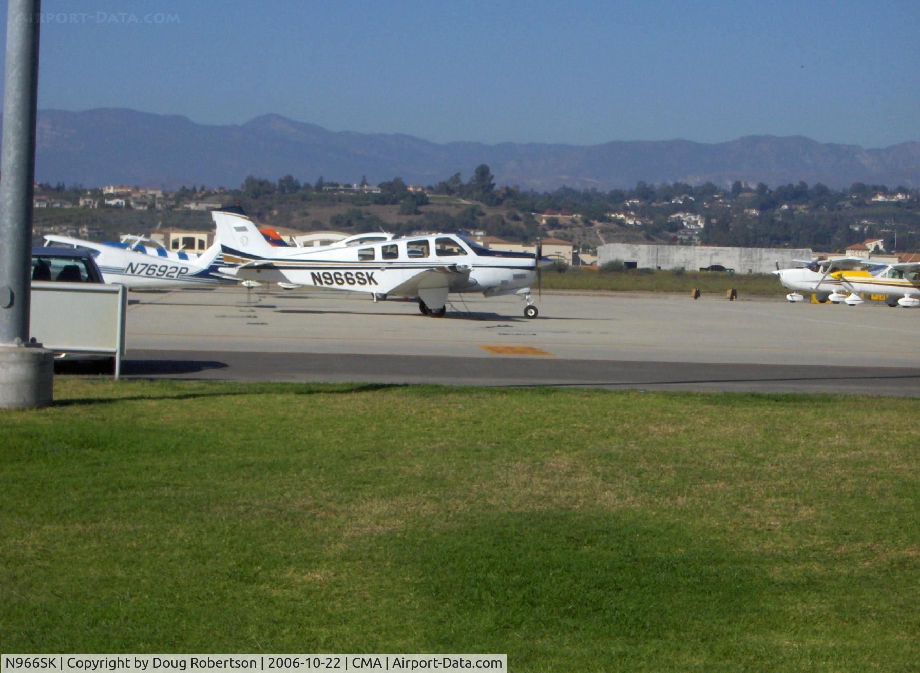 N966SK, 2005 Raytheon Aircraft Company G36 C/N E-3647, 2005 Raytheon-Beech G36 BONANZA, Continental IO-550-B 300 Hp