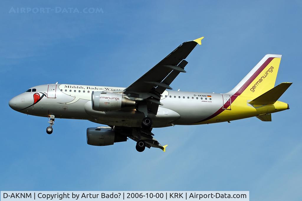 D-AKNM, 1999 Airbus A319-112 C/N 1089, Germanwings