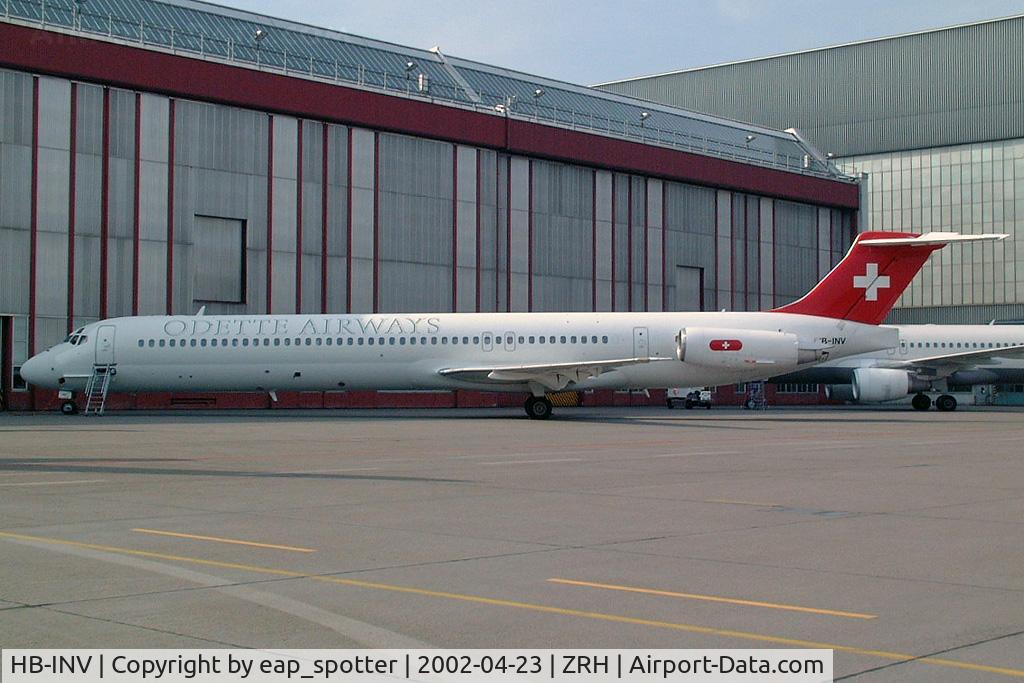 HB-INV, 1987 McDonnell Douglas MD-83 (DC-9-83) C/N 49359, parket at technical sector