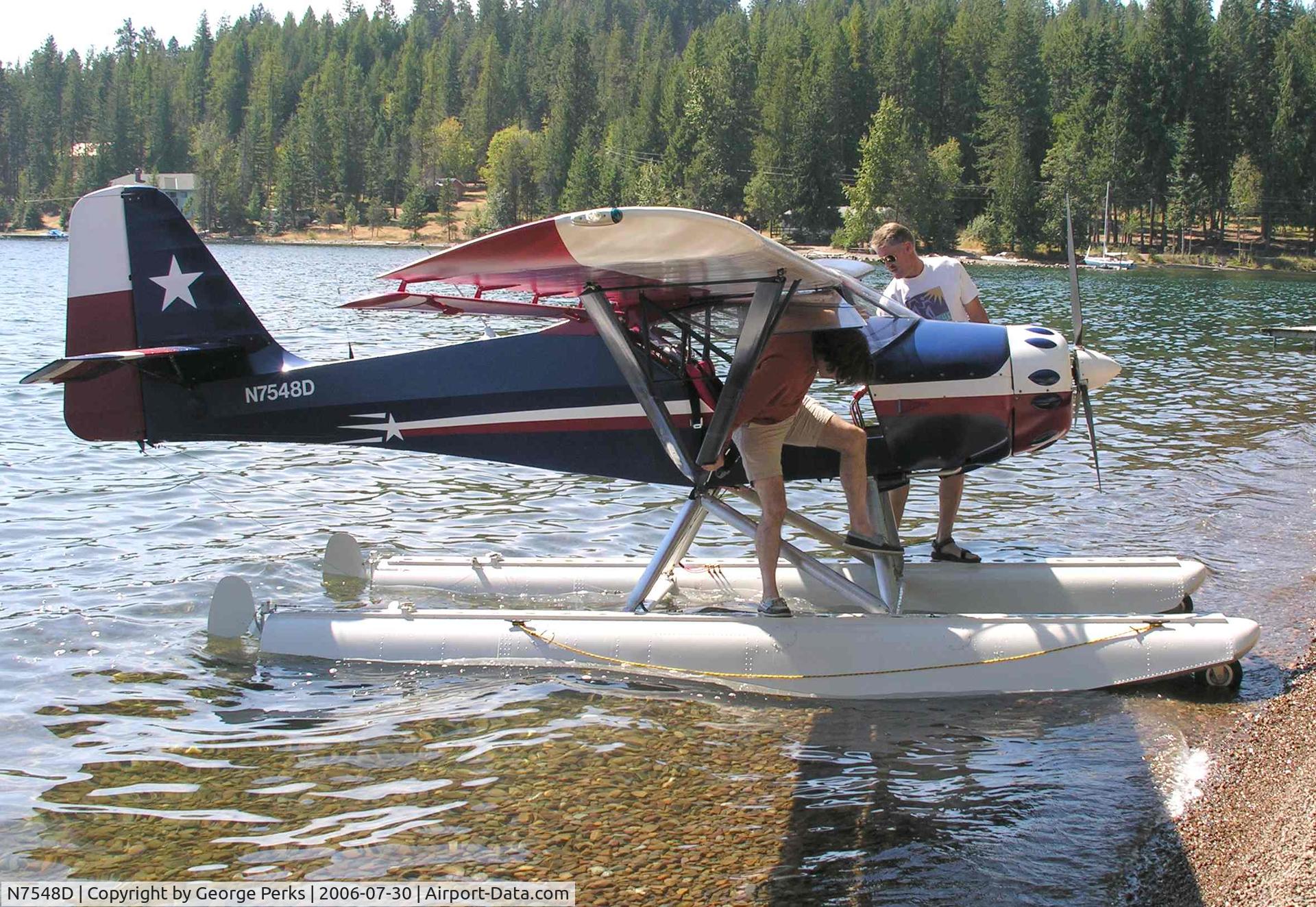 N7548D, 1992 Skystar Kitfox Speedster C/N JBS068, Speedster,Rotax 912UL,Czhek Anphibous Floats