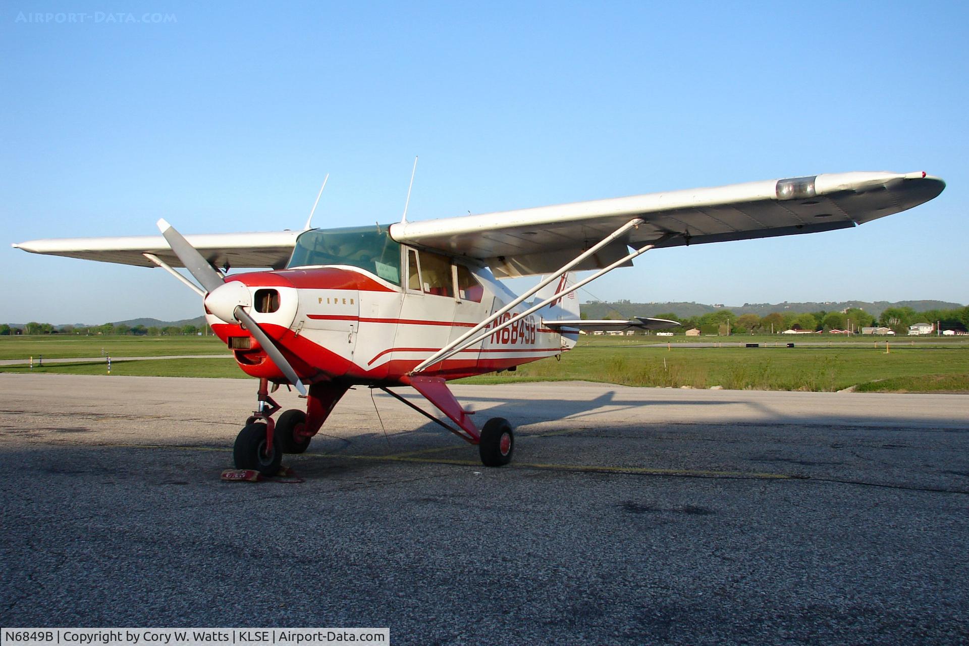 N6849B, 1956 Piper PA-22-150 C/N 22-4148, on the ramp of KLSE