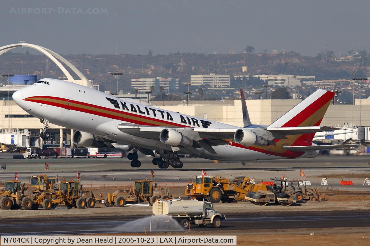 N704CK, 1980 Boeing 747-209F C/N 22299, Kalitta Air N704CK (FLT CKS2819) departing RWY 25R enroute to Incheon Int'l (RKSI) - Seoul, South Korea.
