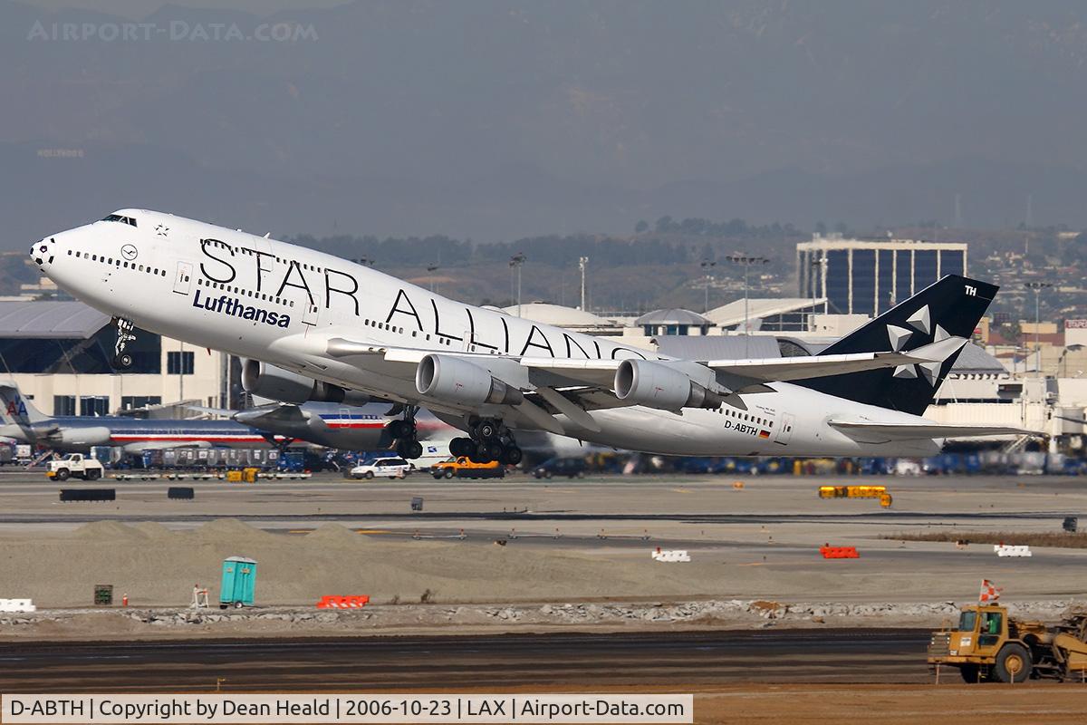 D-ABTH, 1991 Boeing 747-430M C/N 25047, Lufthansa Star Alliance D-ABTH (FLT DLH457) departing RWY 25R enroute to Frankfurt Main (EDDF).