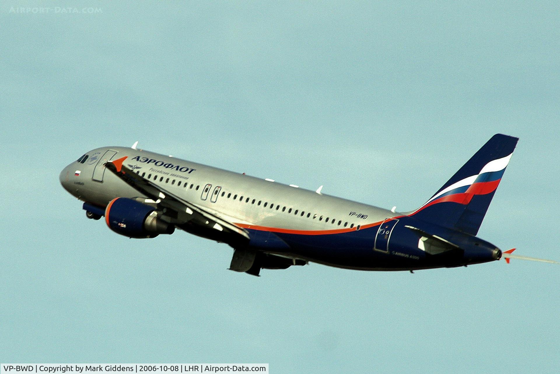 VP-BWD, 2003 Airbus A320-214 C/N 2116, VP-BWD  Airbus 320-214  Aeroflot