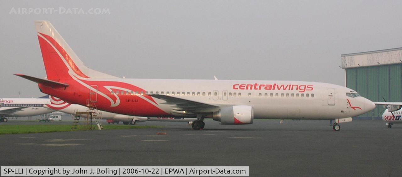 SP-LLI, 1991 Boeing 737-4Q8 C/N 24706, Boeing 737-400 on maintenance ramp