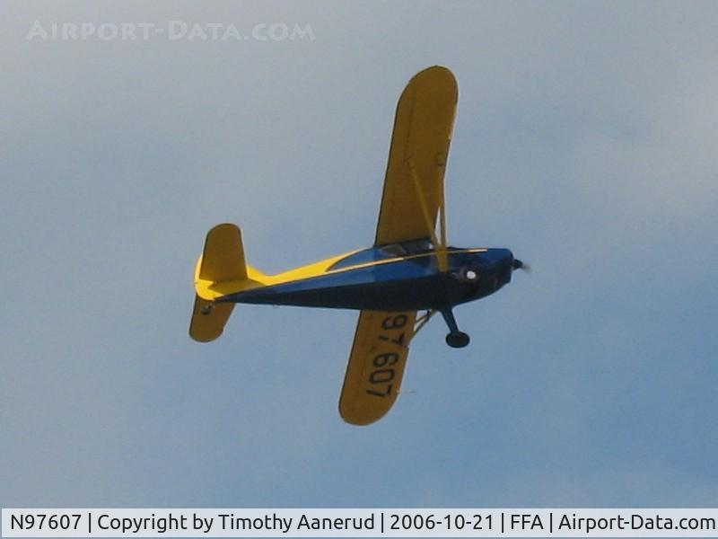 N97607, 1946 Stinson 108 Voyager C/N 108-607, Departing First Flight Airport, Kitty Hawk, NC