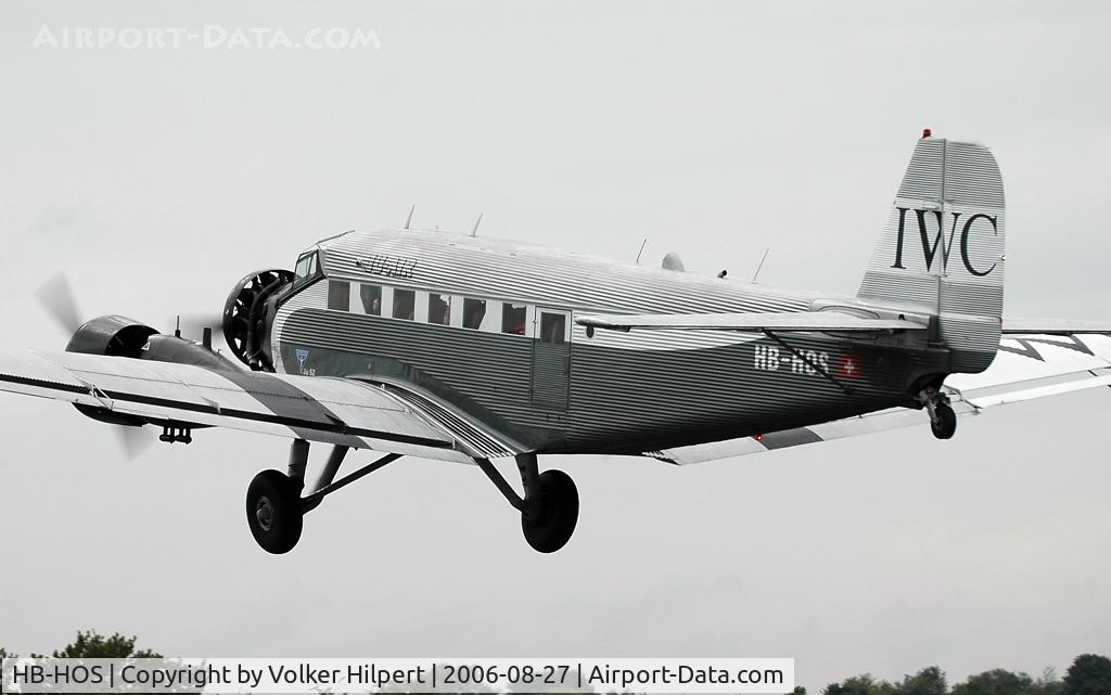 HB-HOS, 1939 Junkers Ju-52/3m g4e C/N 6580, 1939 Junkers Ju 52/3m