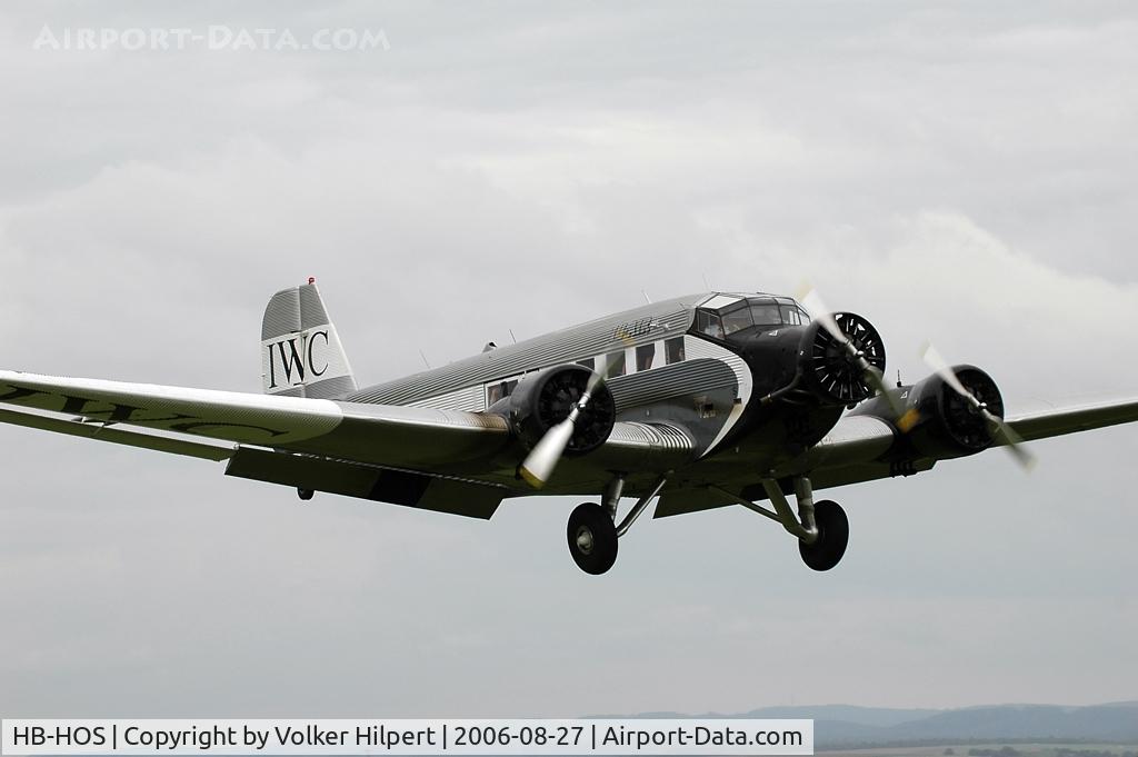 HB-HOS, 1939 Junkers Ju-52/3m g4e C/N 6580, 1939 Junkers Ju 52/3m