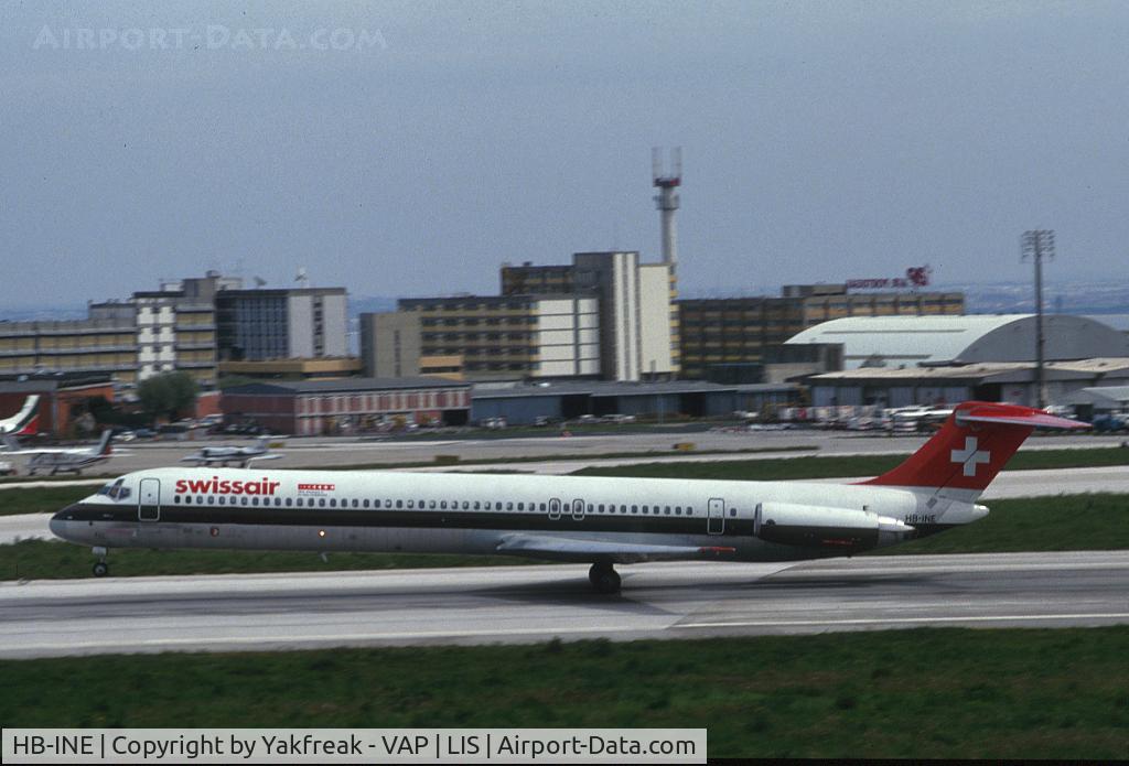 HB-INE, 1980 McDonnell Douglas MD-81 (DC-9-81) C/N 48004, Swissair MD80