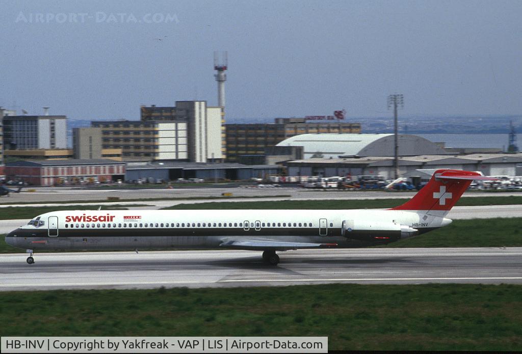 HB-INV, 1987 McDonnell Douglas MD-83 (DC-9-83) C/N 49359, Swissair MD80