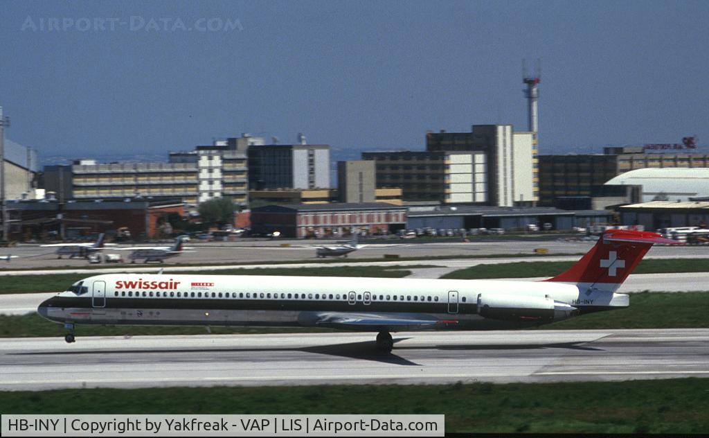 HB-INY, 1988 McDonnell Douglas MD-82 (DC-9-82) C/N 49571, Swissair MD80