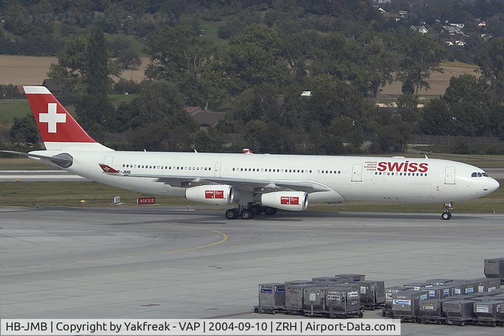 HB-JMB, 2003 Airbus A340-313 C/N 545, Swiss Airbus 340-300