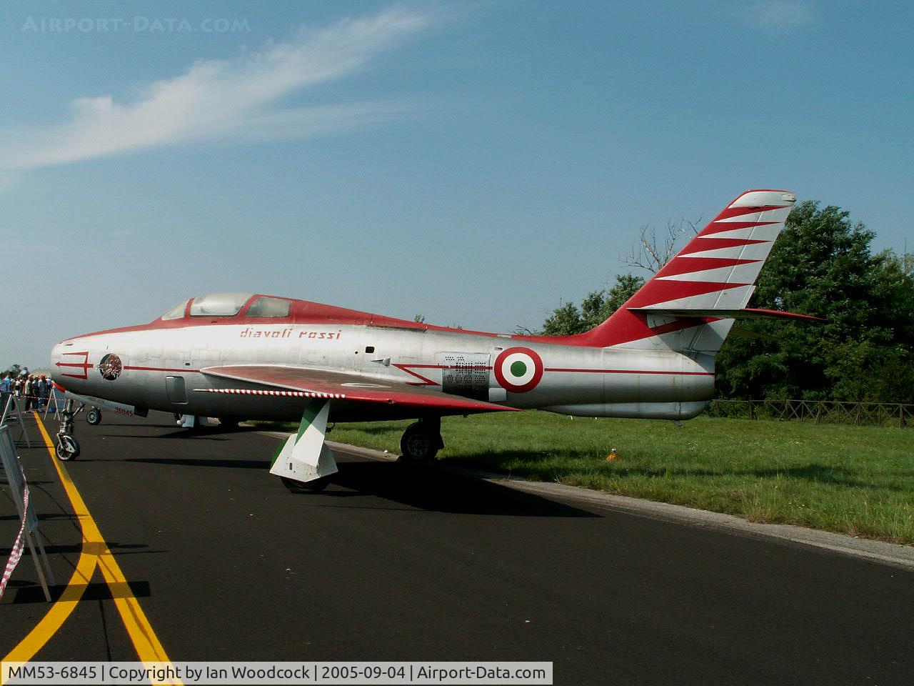MM53-6845, 1953 Republic F-84F Thunderstreak C/N Not Found (53-6845), F-84F/Rivolto-Udine,Italy