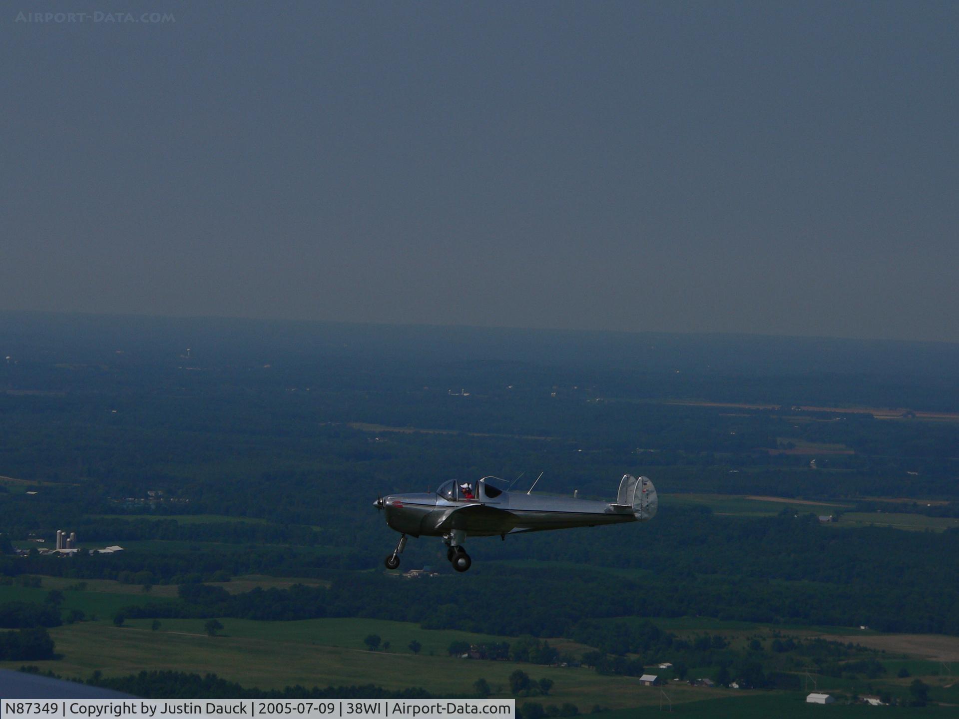 N87349, 1946 Erco 415D Ercoupe C/N 522, Ercoupe enroute from 68c to 38WI