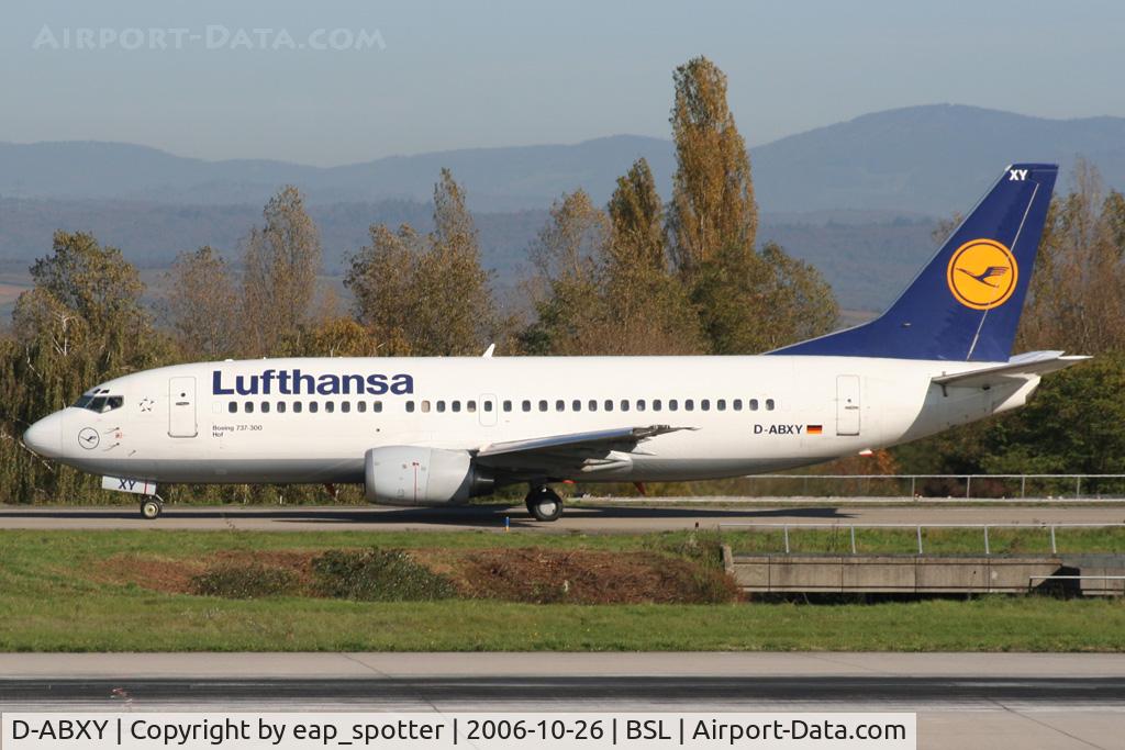 D-ABXY, 1989 Boeing 737-330 C/N 24563, on taxiway bravo