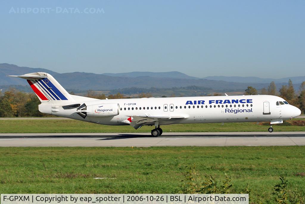 F-GPXM, 1990 Fokker 100 (F-28-0100) C/N 11296, landing on runway 16 ex Paris-CDG