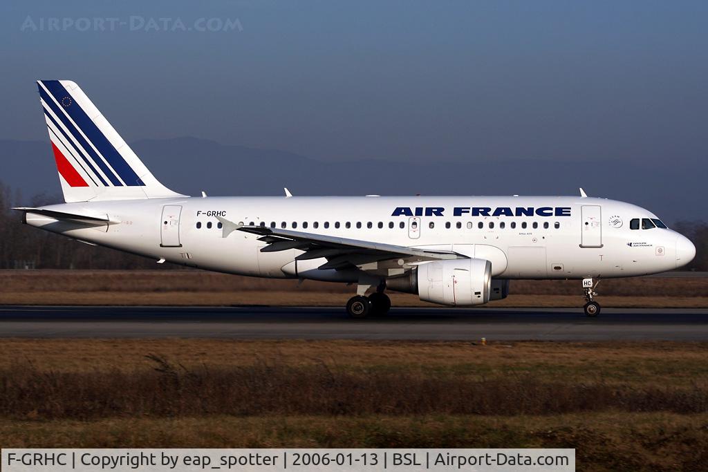 F-GRHC, 1999 Airbus A319-111 C/N 998, departing to Paris-Orly