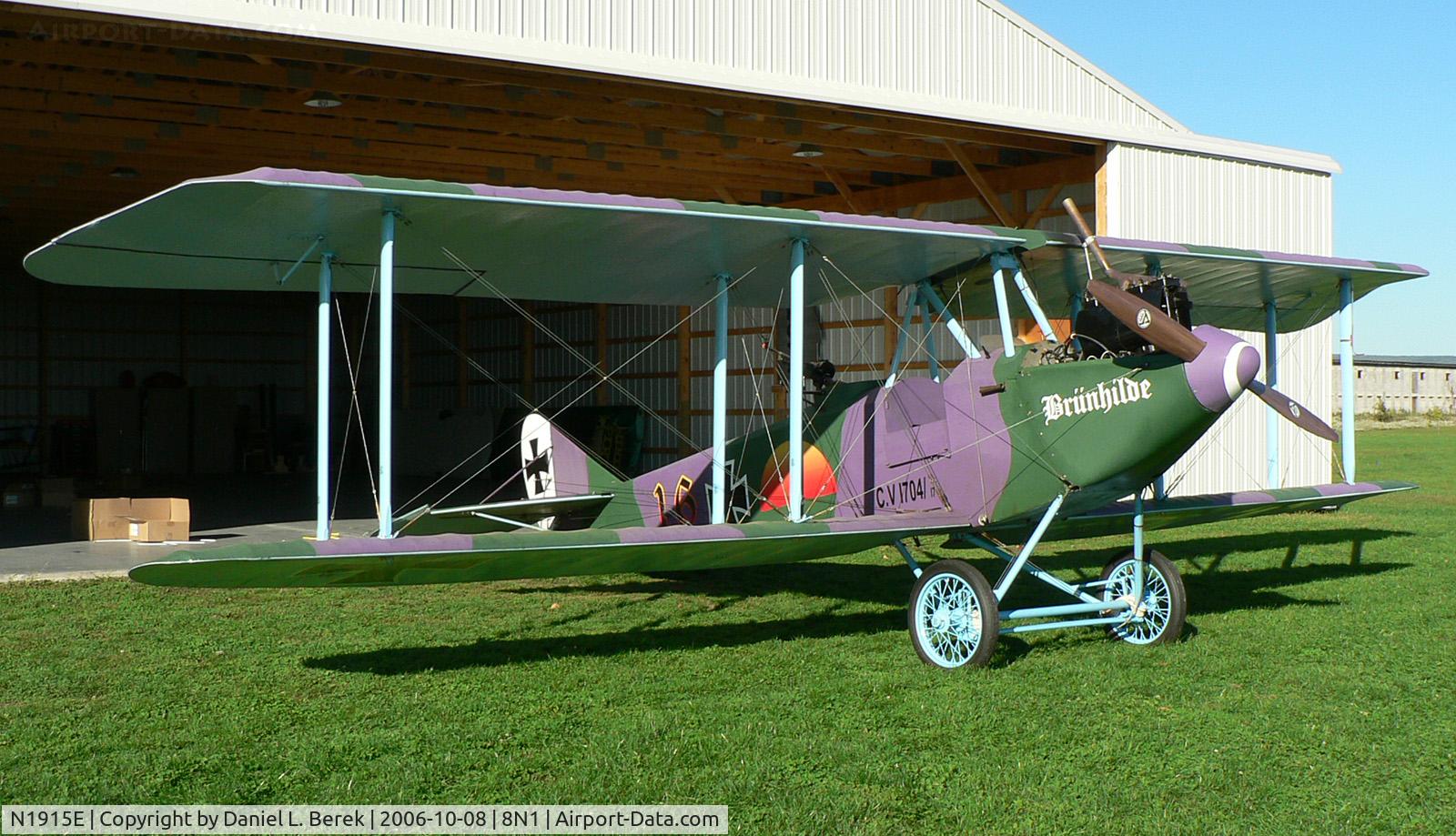N1915E, 1962 Slingsby Rumpler C5 C/N 1704, This nifty Rumpler, built in 1962, has been painted to resemble a German WW1 Albatross fighter. The next Rumpler would not be built until 1997!