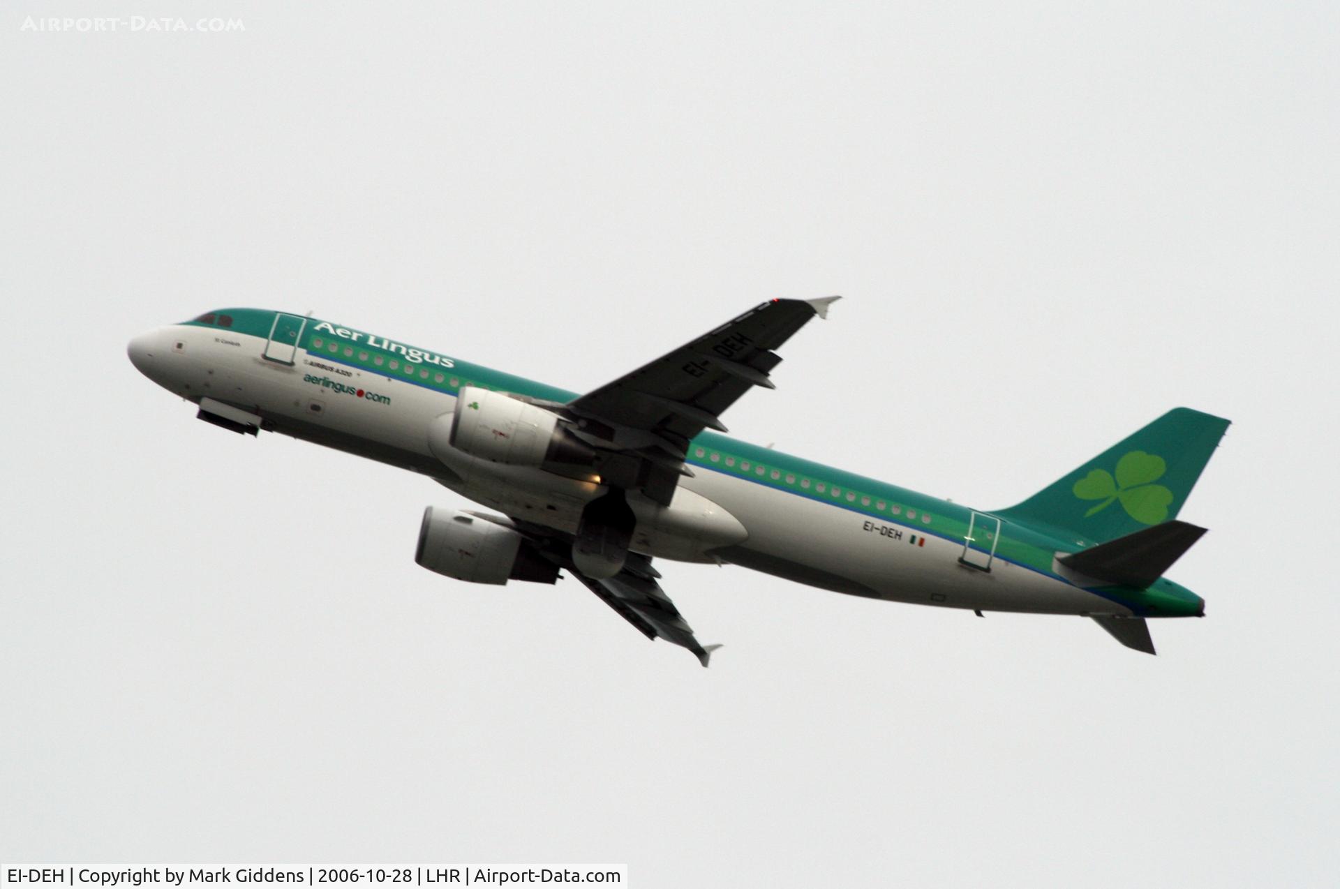 EI-DEH, 2004 Airbus A320-214 C/N 2294, Aer Lingus Airbus A320 departing London Heathrow