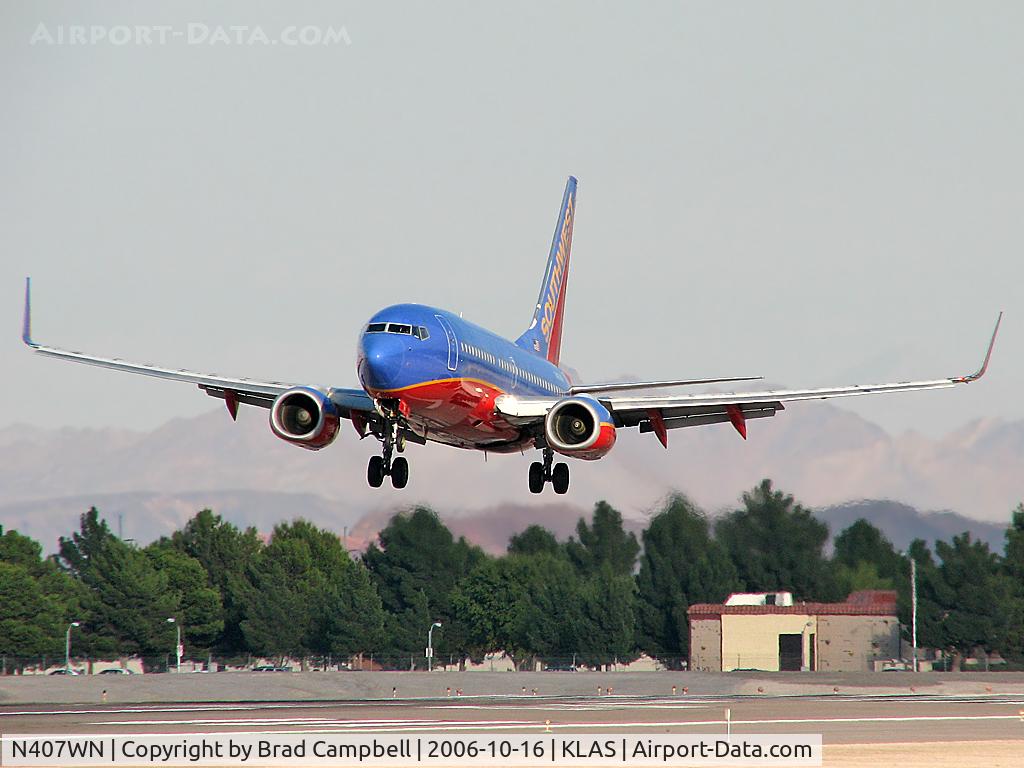 N407WN, 2001 Boeing 737-7H4 C/N 29817, Southwest Airlines / 2001 Boeing 737-7H4