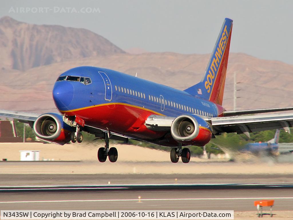 N343SW, 1989 Boeing 737-3H4 C/N 24151, Southwest Airlines / 1989 Boeing 737-3H4 / This is the plane I flew on from Vegas to Austin as Flight 68 - Sept., 27, 2007