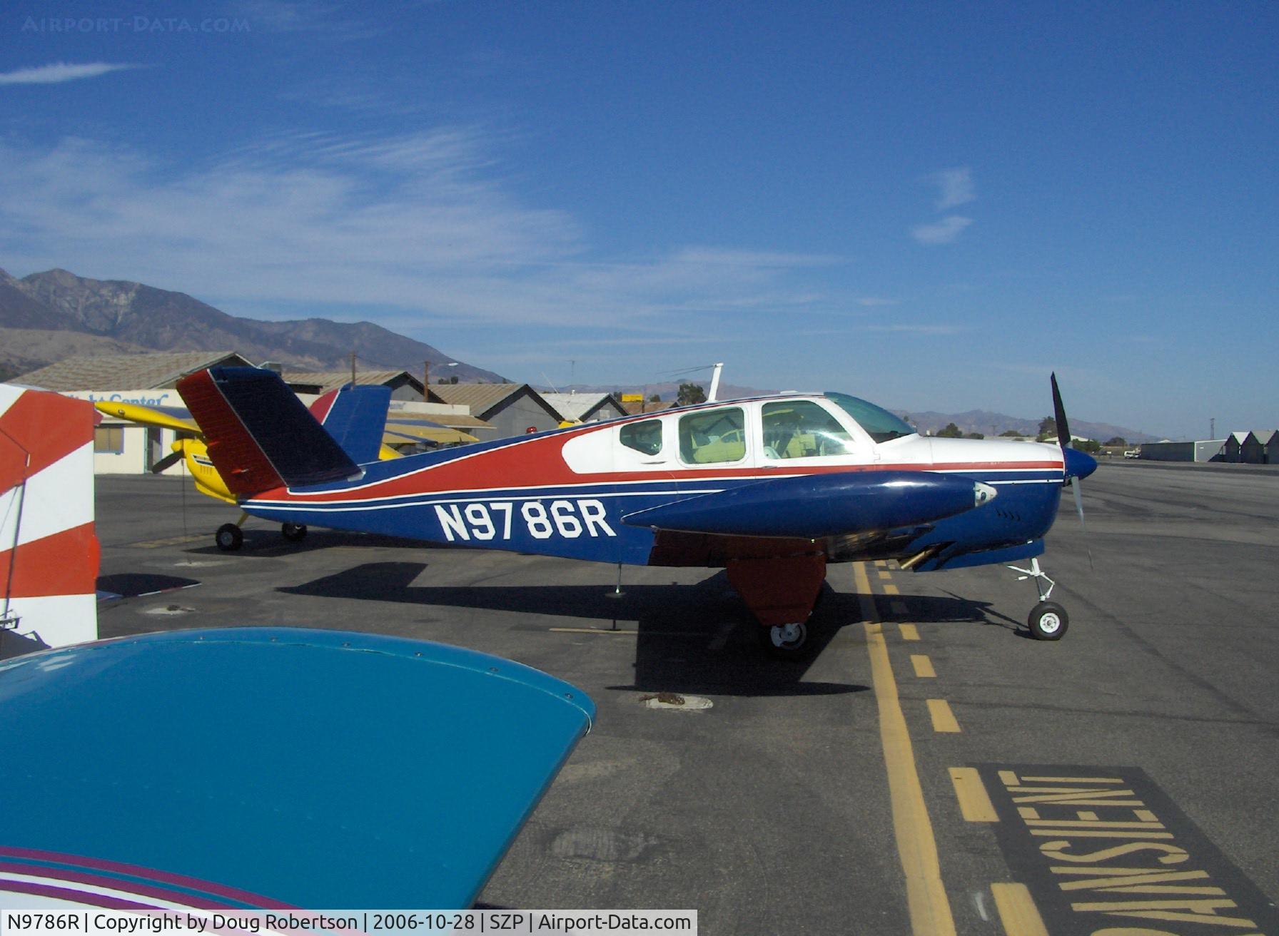 N9786R, 1960 Beech M35 Bonanza C/N D-6299, 1960 Beech M35 BONANZA, Continental IO-470-C 250 Hp