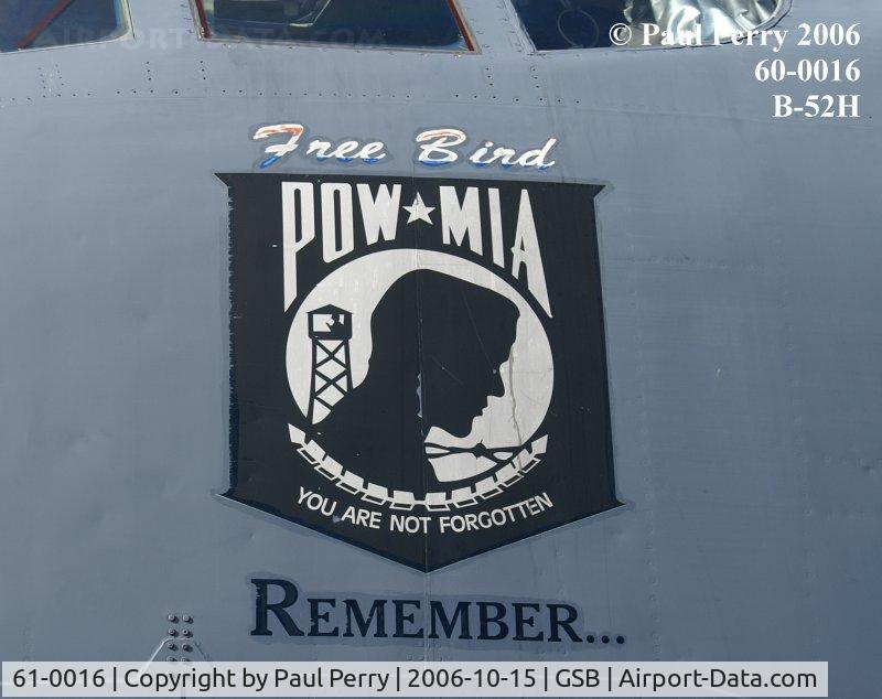 61-0016, 1961 Boeing B-52H Stratofortress C/N 464443, A simple, yet meaningful message on the symbol