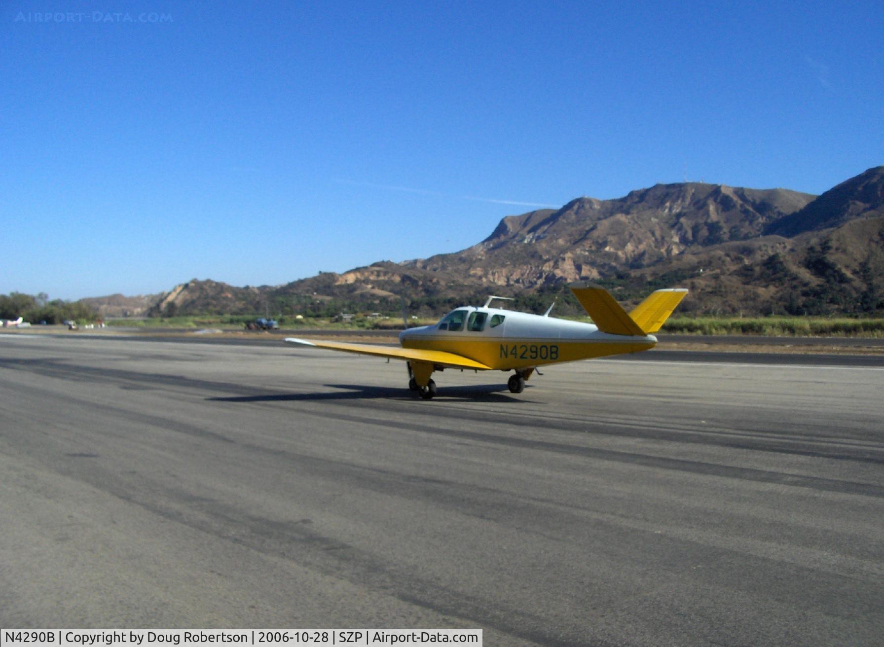 N4290B, 1955 Beech F35 Bonanza C/N D-4253, 1955 Beech F35 BONANZA, Continental E225-8 225 Hp, taxi
