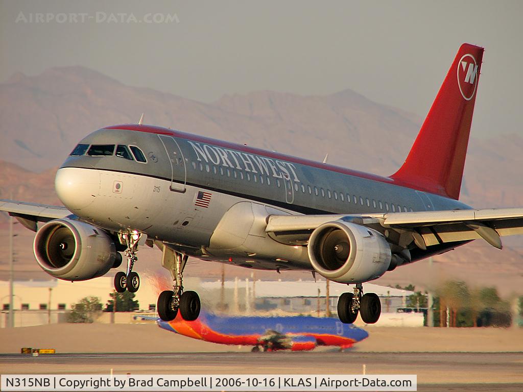 N315NB, 2000 Airbus A319-114 C/N 1230, Northwest Airlines / 2000 Airbus Industrie A319-114