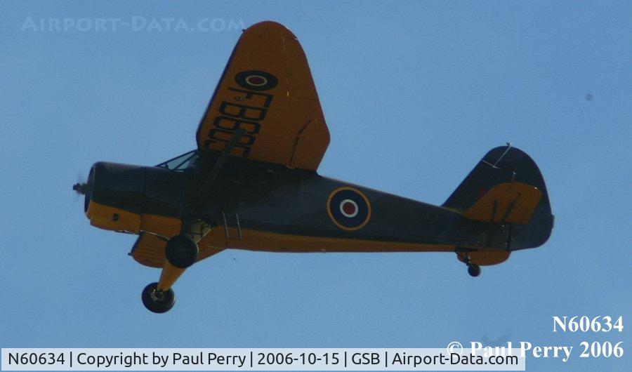 N60634, 1944 Stinson V77 Reliant C/N 77-333, Near dusk, after the airshow, she departs Seymour Johnson