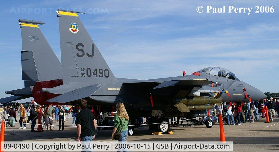 89-0490, 1989 McDonnell Douglas F-15E Strike Eagle C/N 1137/E112, One of the Rocketeer's birds toting a pair of AGM-130 weapons