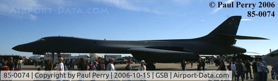 85-0074, Rockwell B-1B Lancer C/N 34, The Bone, back light and looking sleek