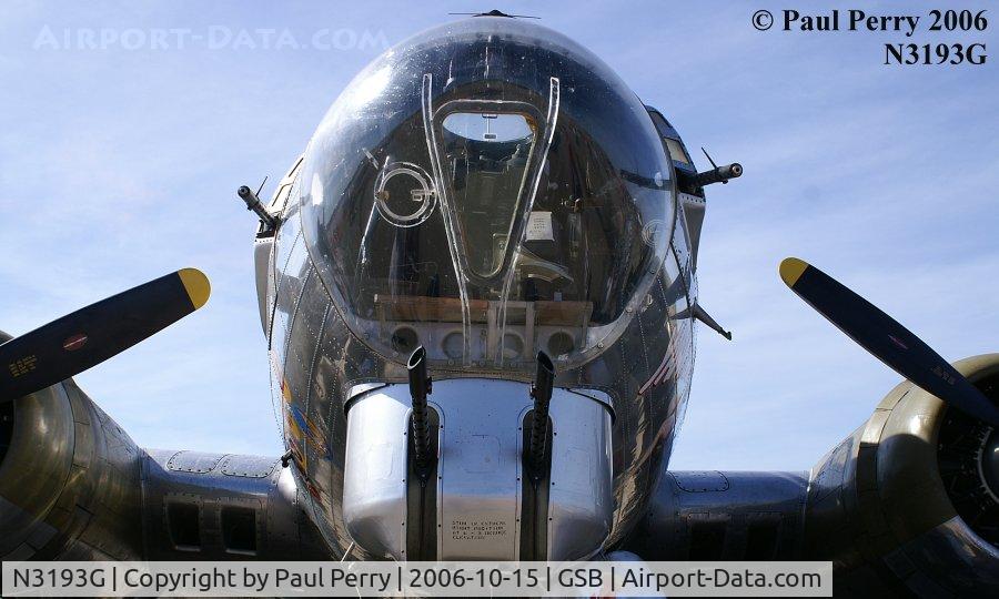 N3193G, 1944 Boeing B-17G Flying Fortress C/N 77255, Talk about an office with a view!  Too bad the seating is so uncomfortable