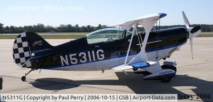 N5311G, 1983 Aerotek Pitts S-2B Special C/N 5013, Notice Jill's callsign inverted under her cockpit sill