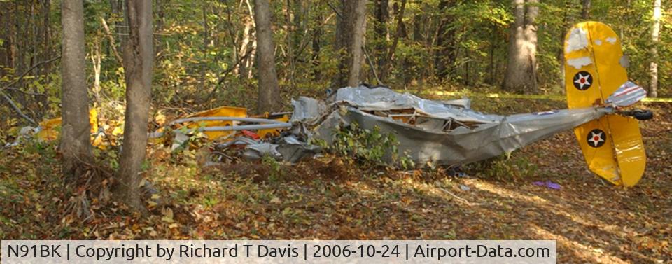 N91BK, 1992 Bakeng Duce C/N 638, 1992 BAKENG DUCE crashed Sunday Oct.22,2006 in the Elmo community  Halifax County Va.  Plane was discovered  Tue.Oct. 24,2006 with 1 Fatal.NTSB report not complete.