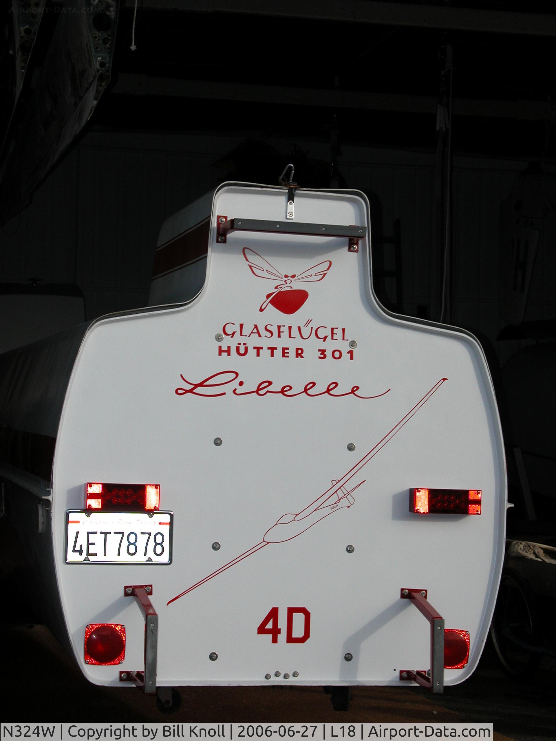 N324W, 1966 Glasflugel H 301 LIBELLE C/N 34, Trailer graphics