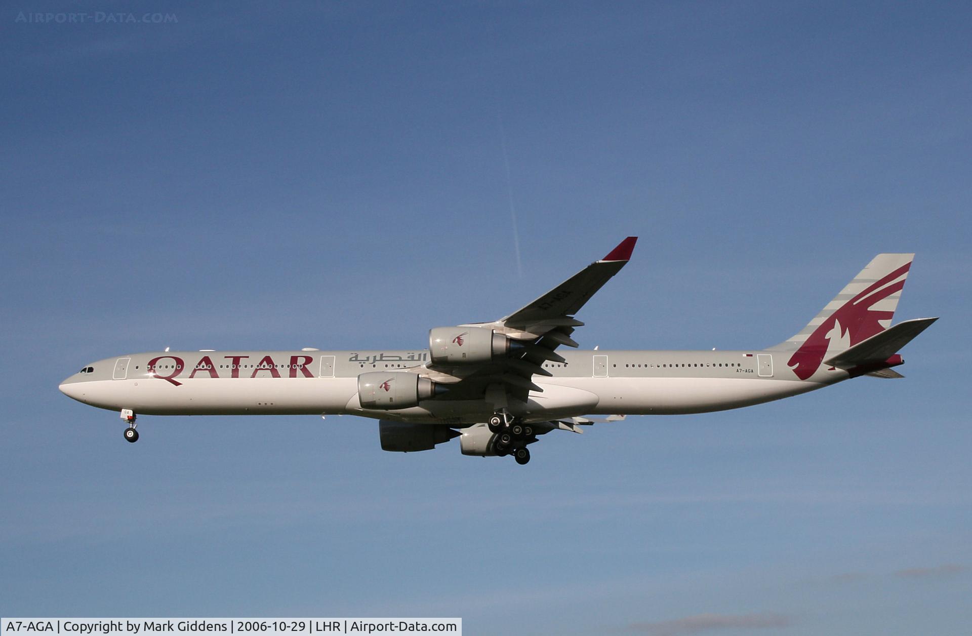 A7-AGA, 2006 Airbus A340-642 C/N 740, A7-AGA  Airbus A340-642  Qatar Airways