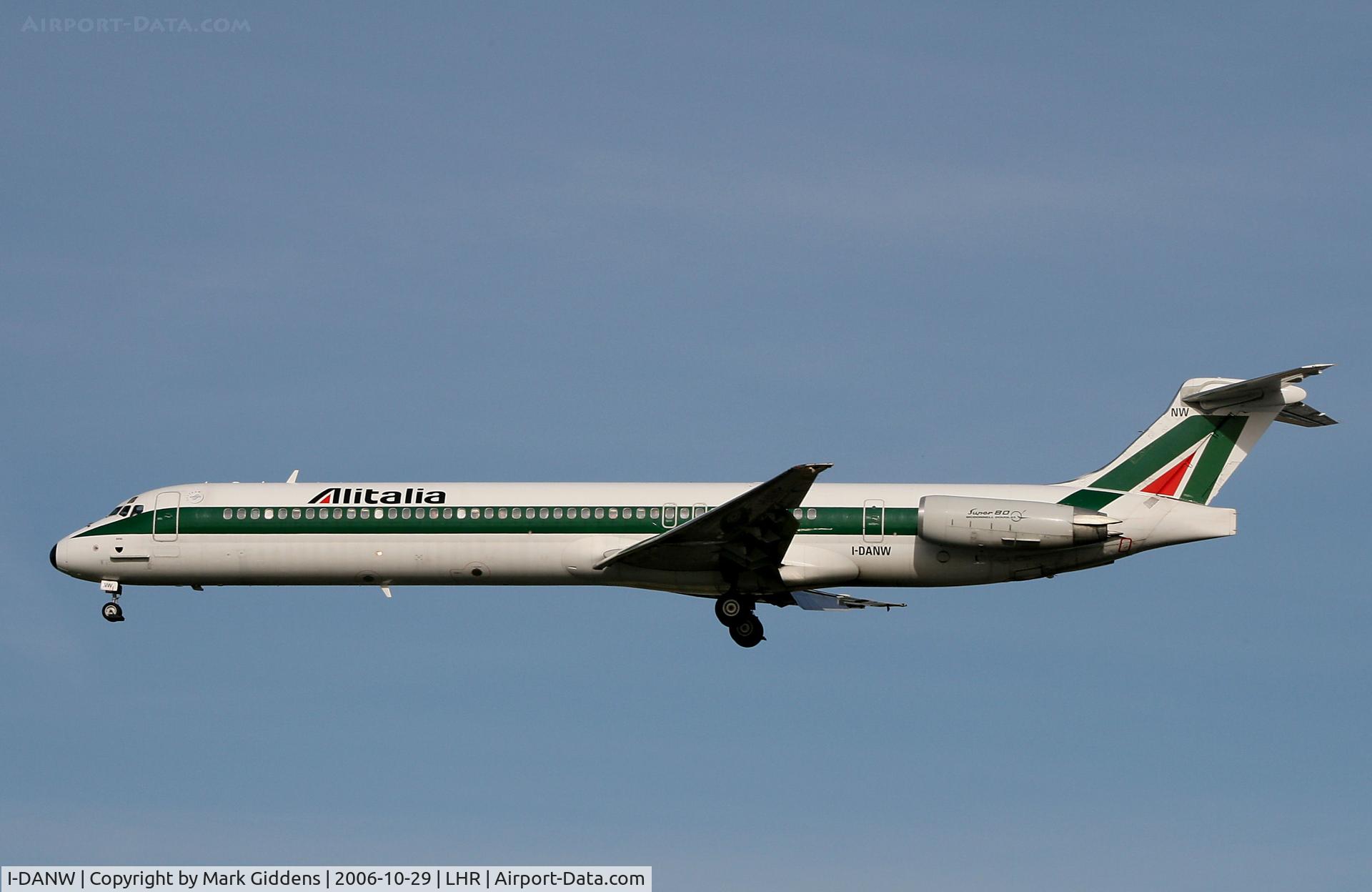 I-DANW, 1992 McDonnell Douglas MD-82 (DC-9-82) C/N 53206, I-DANW  MCD MD-82  Alitalia