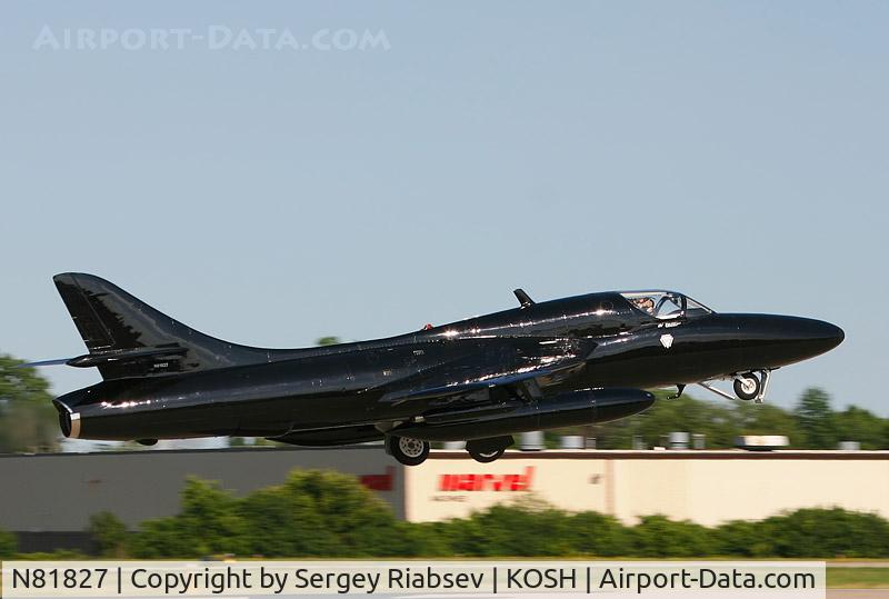 N81827, Hawker Hunter T75A C/N 41H-670829 see comment, EAA AirVenture 2005