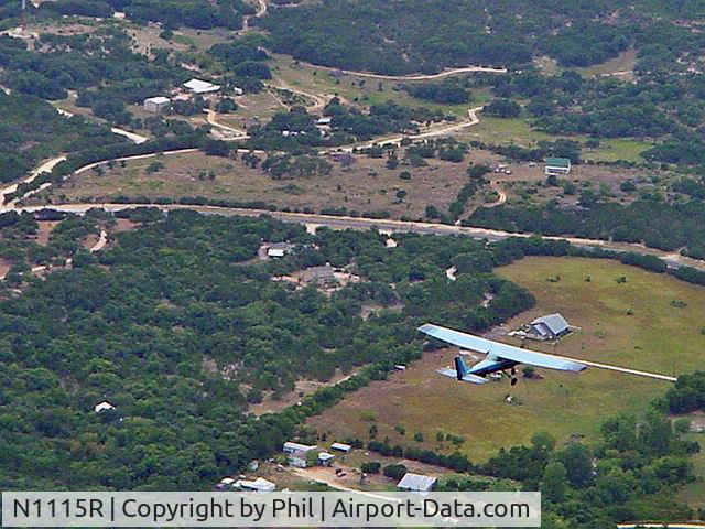 N1115R, 1966 Cessna 150F C/N 15064452, flying over hillcountry