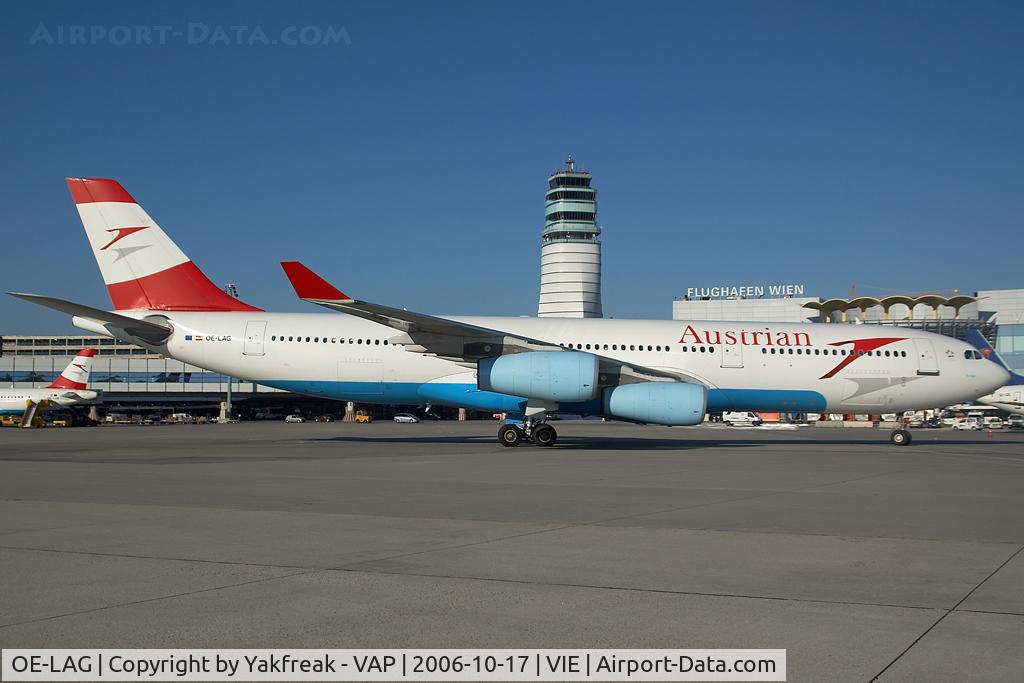 OE-LAG, 1995 Airbus A340-212 C/N 075, Austrian Airliens Airbus 340-200