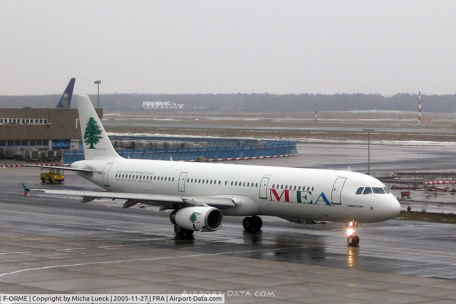 F-ORME, 2003 Airbus A321-231 C/N 1878, Taxiing to the runway