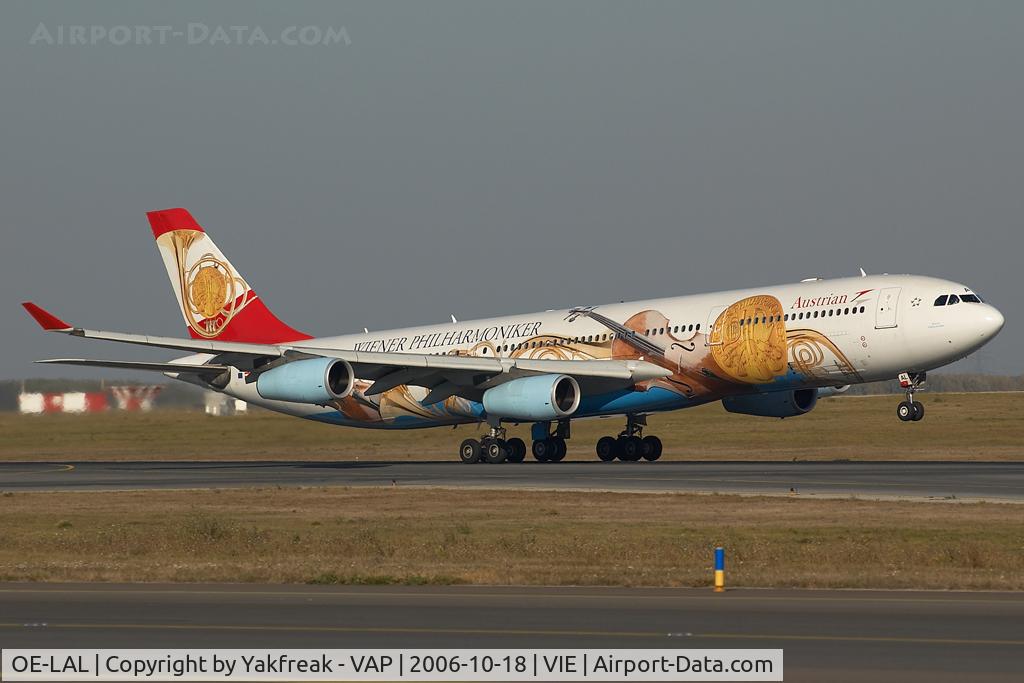 OE-LAL, 1999 Airbus A340-313 C/N 263, Austrian Airlines Airbus 340-300 in special colors