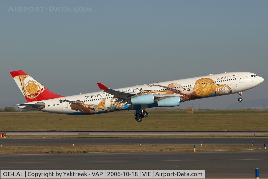 OE-LAL, 1999 Airbus A340-313 C/N 263, Austrian Airlines Airbus 340-300 in special colors