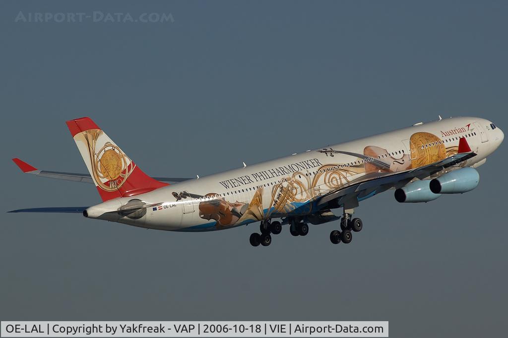 OE-LAL, 1999 Airbus A340-313 C/N 263, Austrian Airlines Airbus 340-300 in special colors