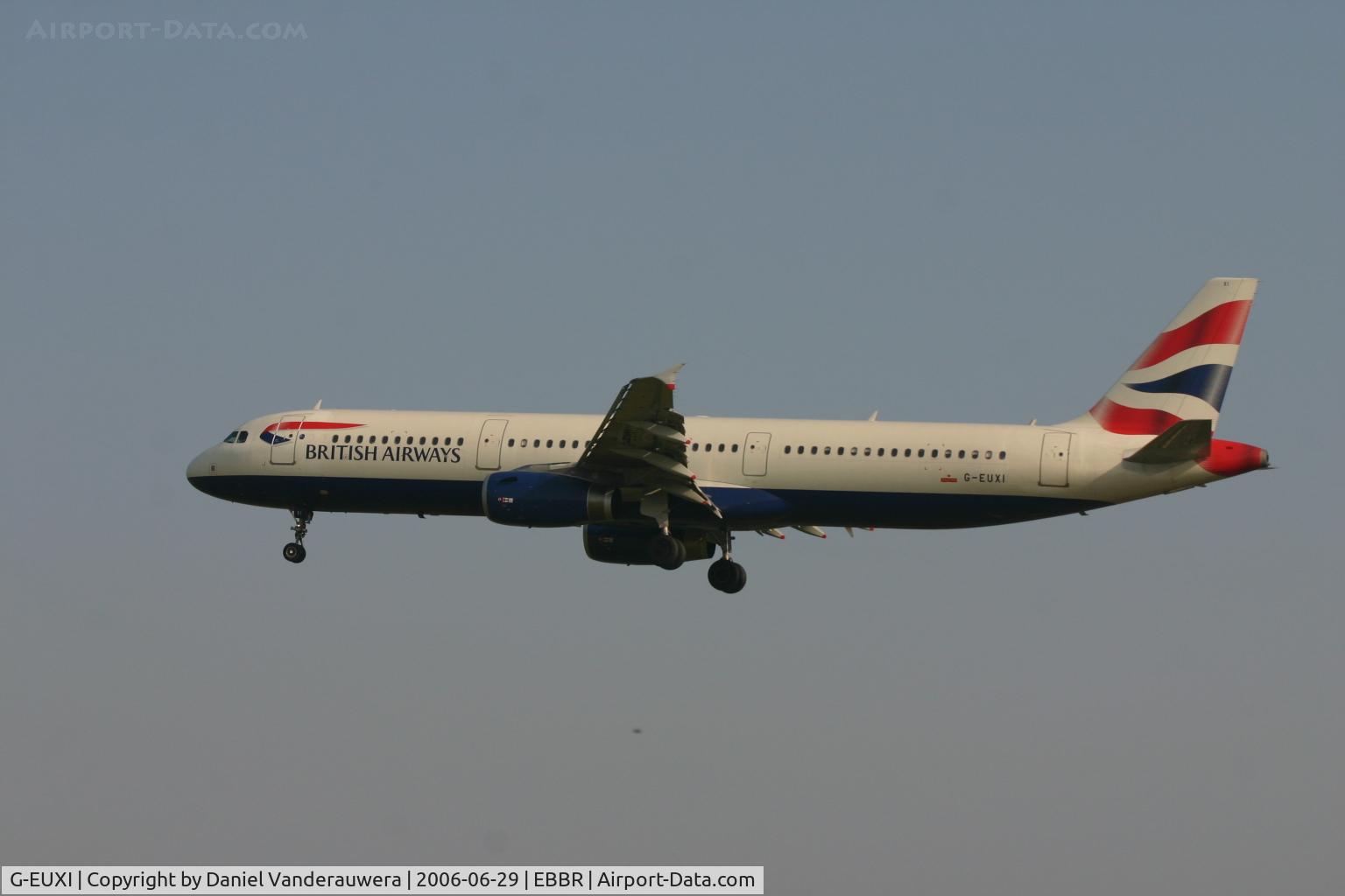 G-EUXI, 2005 Airbus A321-231 C/N 2536, arrival of flight BA388