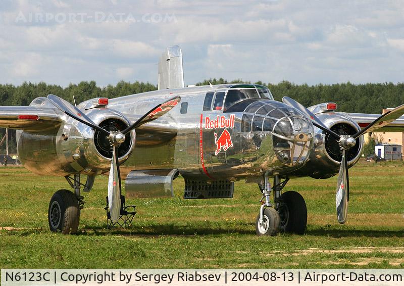 N6123C, 1945 North American B-25J-30-NC Mitchell Mitchell C/N 108-47647, Taken at Moscow-Monino airshow.