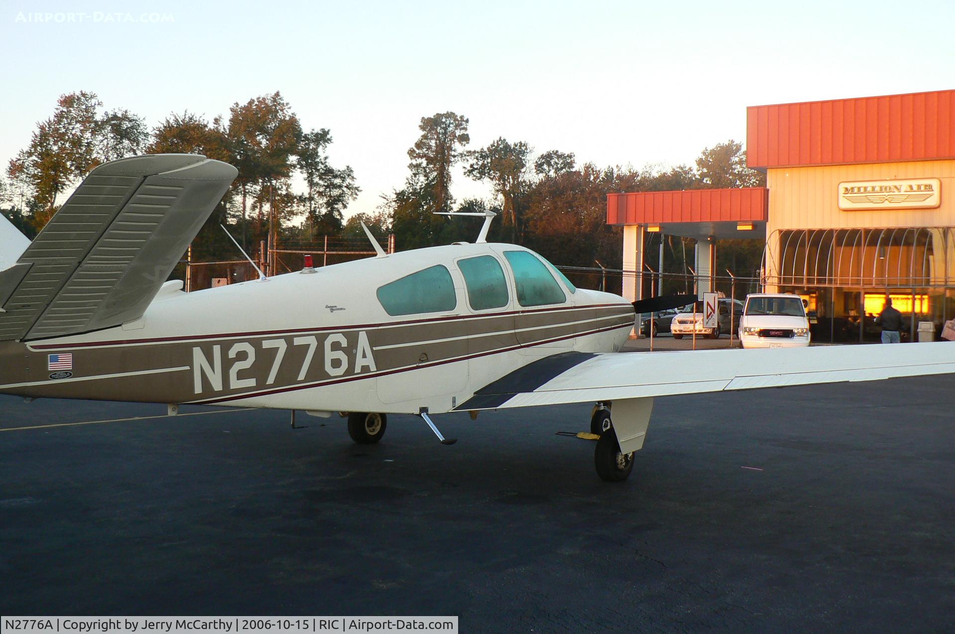 N2776A, 1969 Beech V35A Bonanza C/N D-9054, An early morning departure from Richmond, Va to White Plains, NY. Congratultions to my brother Brian, on the purchase of this beautiful a/c.