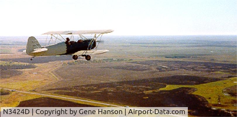 N3424D, 1998 Kramer Brad CLASSIC C/N 01, In flight near the Fisher Flying Products factory